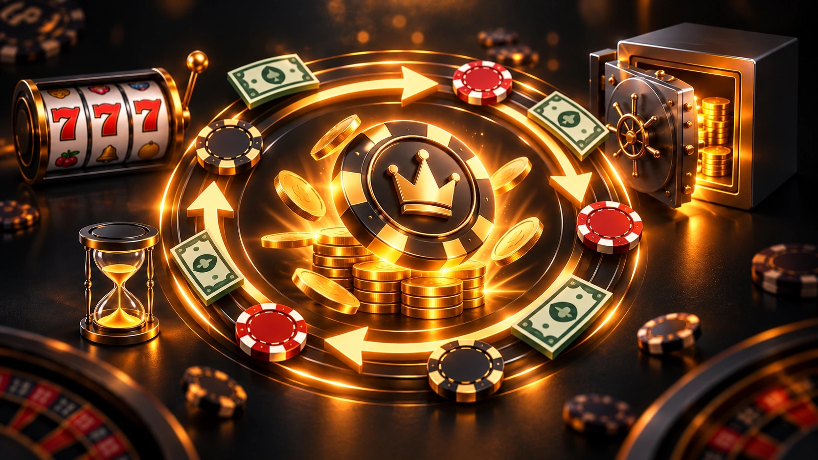 Minh họa yêu cầu cược 888J và vòng cược bonus casino